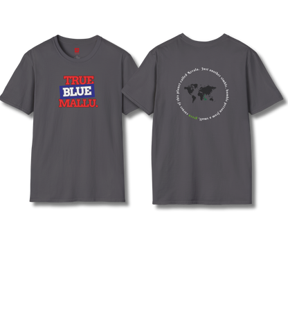 True Blue Mallu & Person from Kerala Backprint - T Shirt