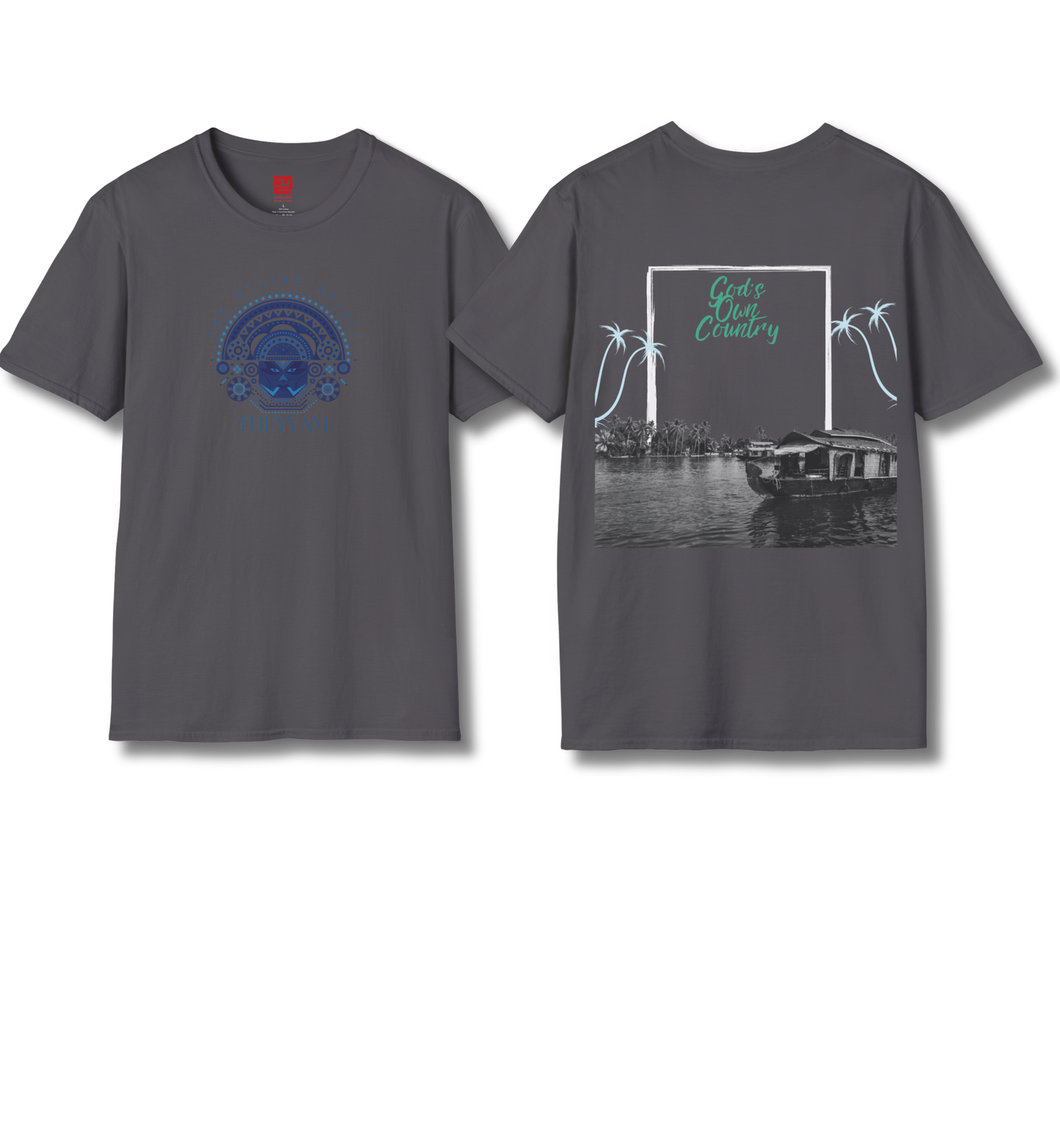 Theyyam & God's Own Backwaters Front & Backprint- T Shirt
