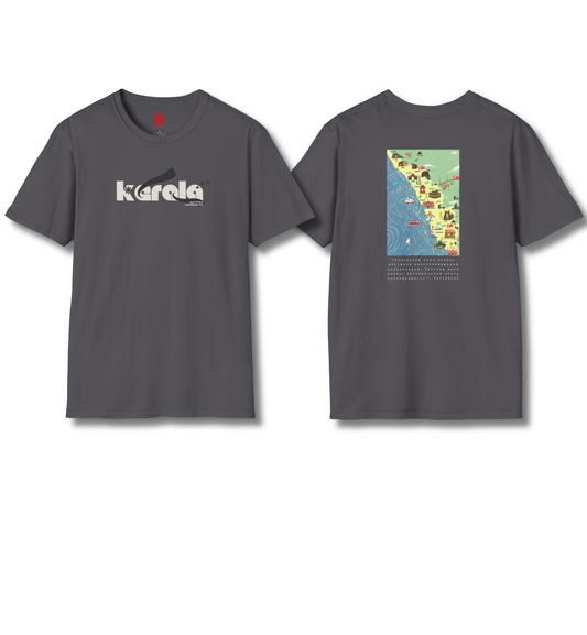 Kerala & Keralam Abhimanam Front & Backprint  - T Shirt