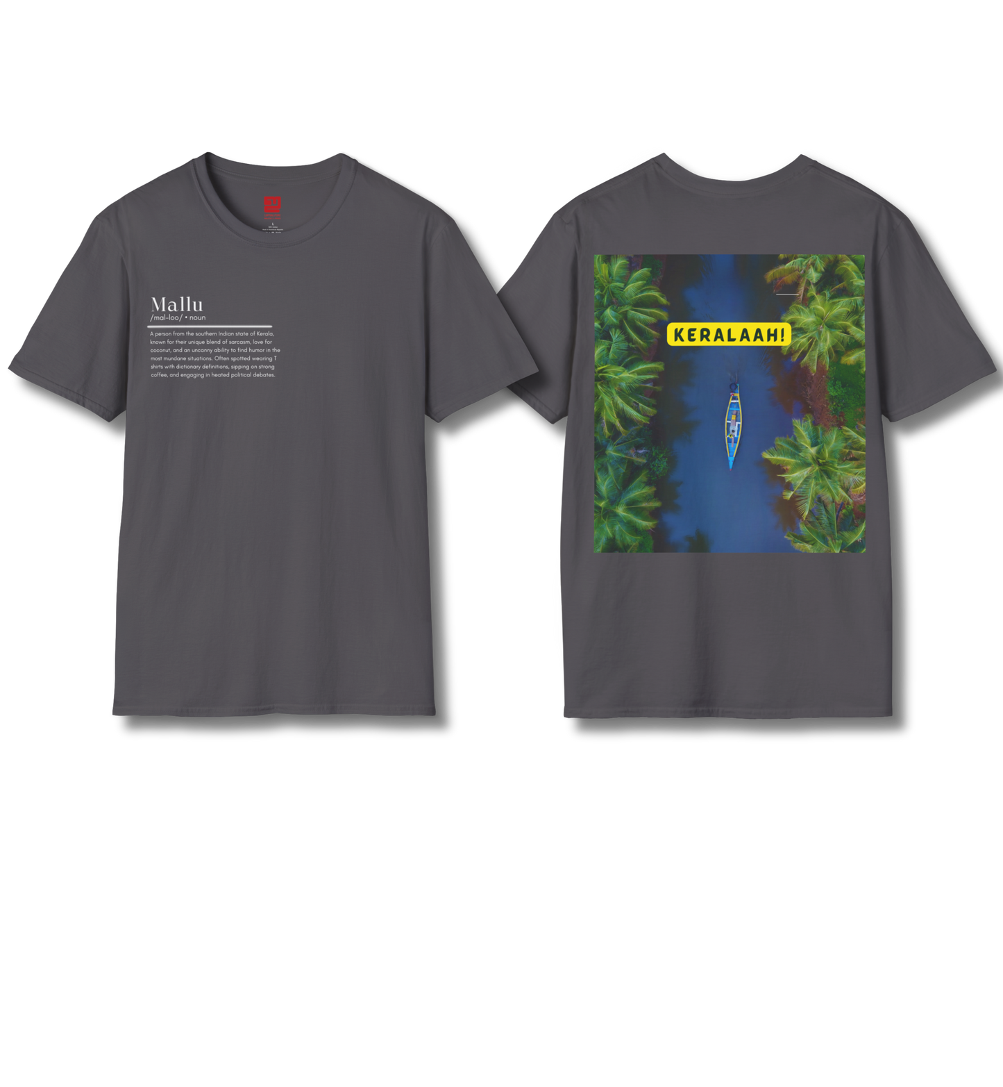 Mallu Definition & Keralaah - Front & Backprint  - T Shirt