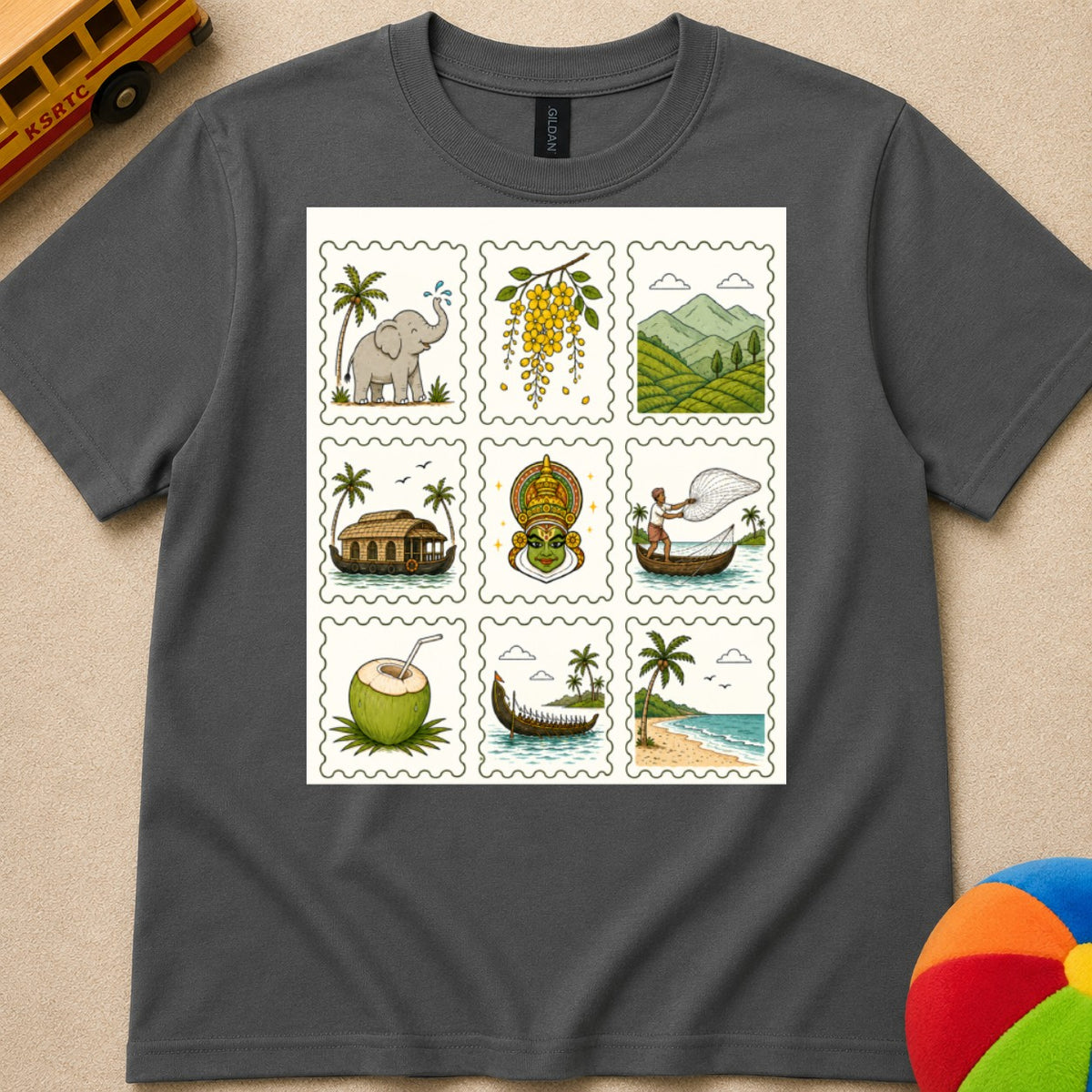 Kerala Stamp  Kids Unisex T Shirt