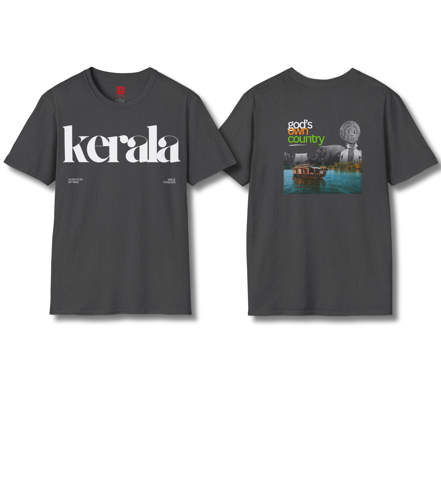 Kerala & God's Own Country Front & back - T Shirt