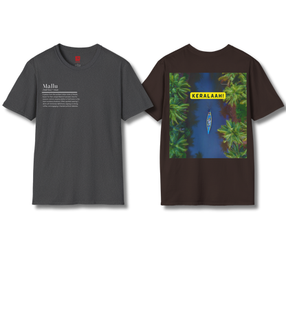 Mallu Definition & Keralaah - Front & Backprint  - T Shirt