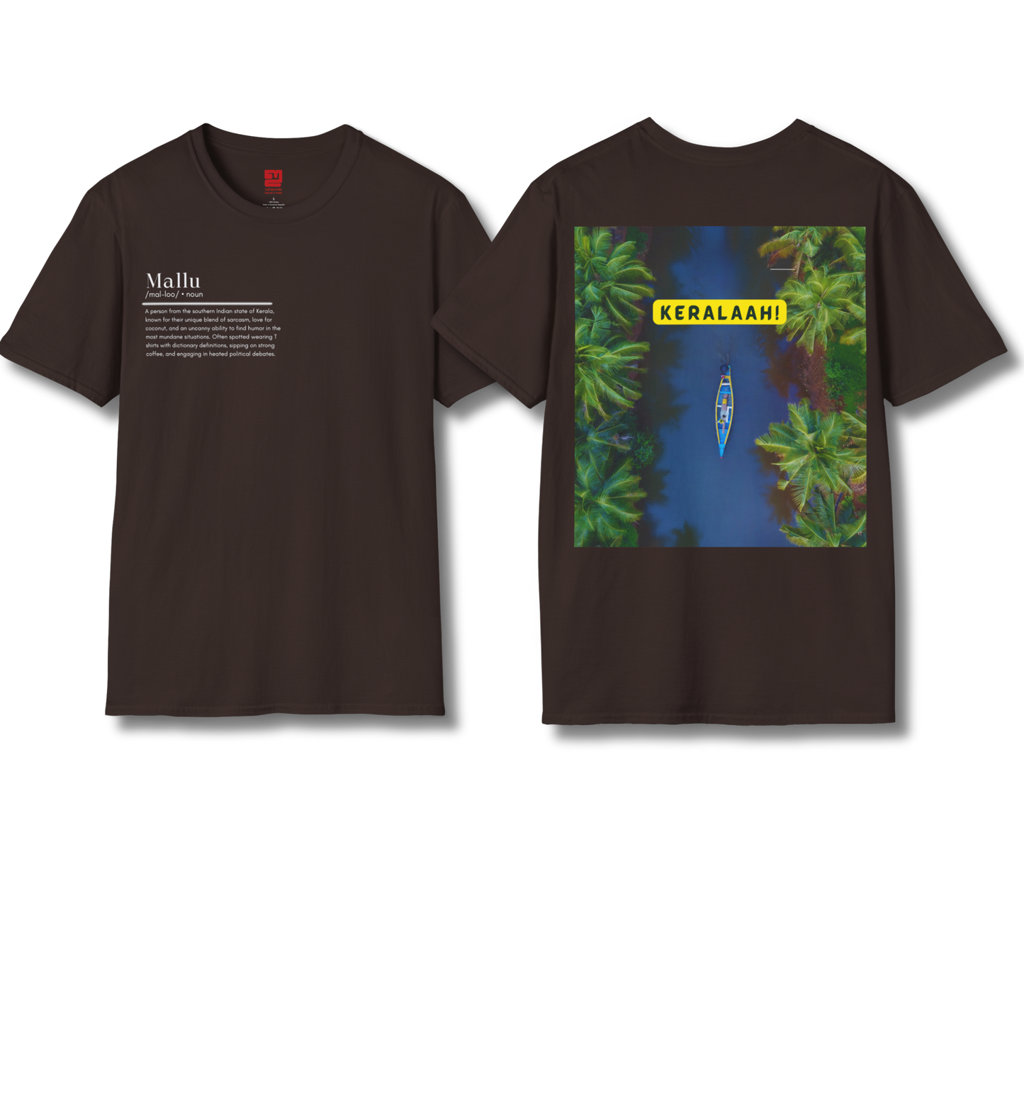 Mallu Definition & Keralaah - Front & Backprint  - T Shirt