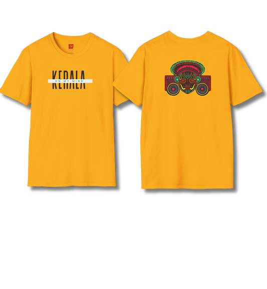 Kerala On My Mind & Theyyam  -  Front & Backprint T Shirt