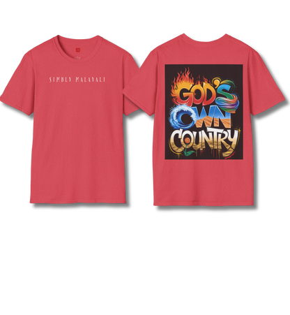 Simbly Malayali & God's Own Country Front & Back print  - T Shirt