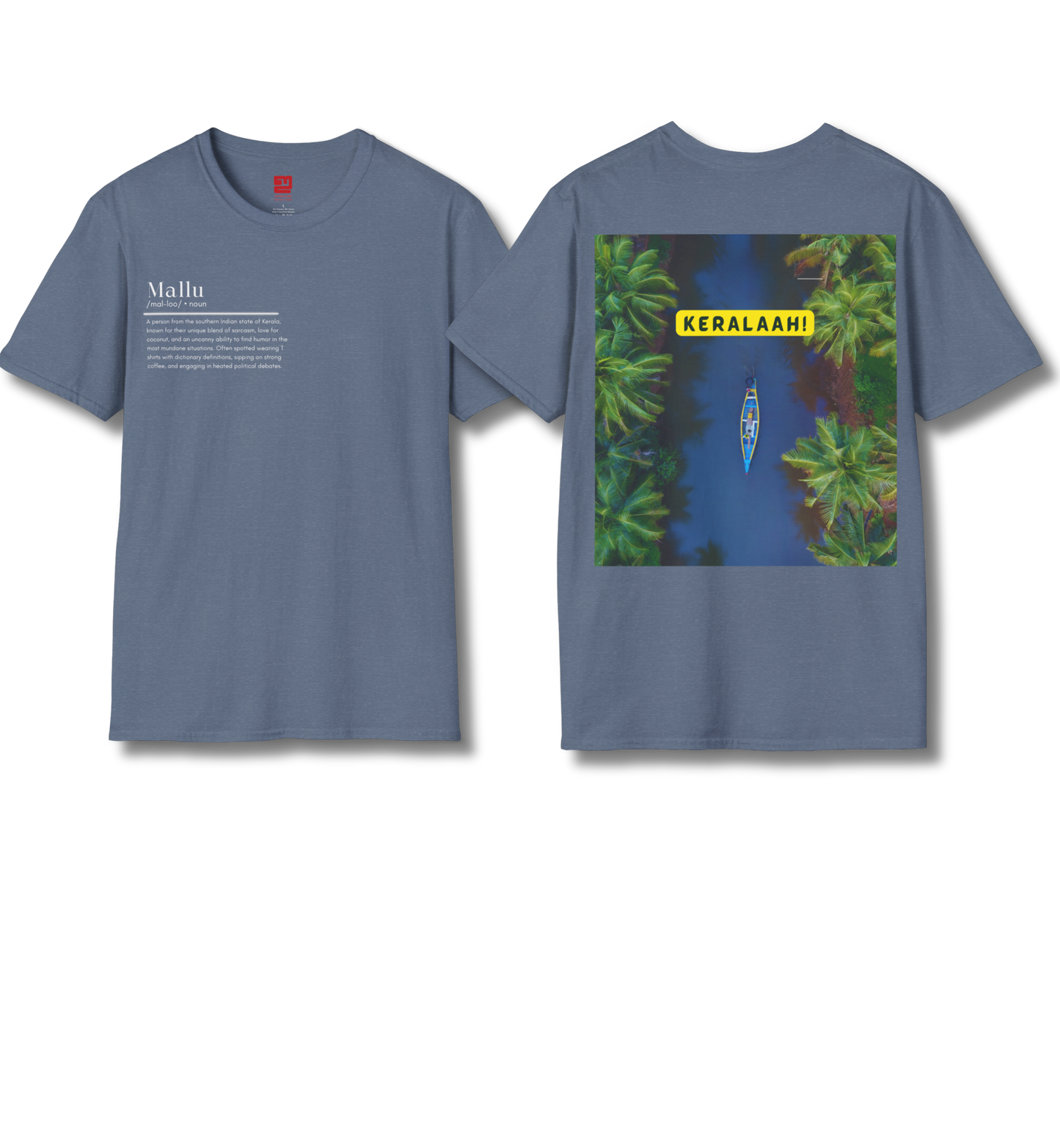 Mallu Definition & Keralaah - Front & Backprint  - T Shirt
