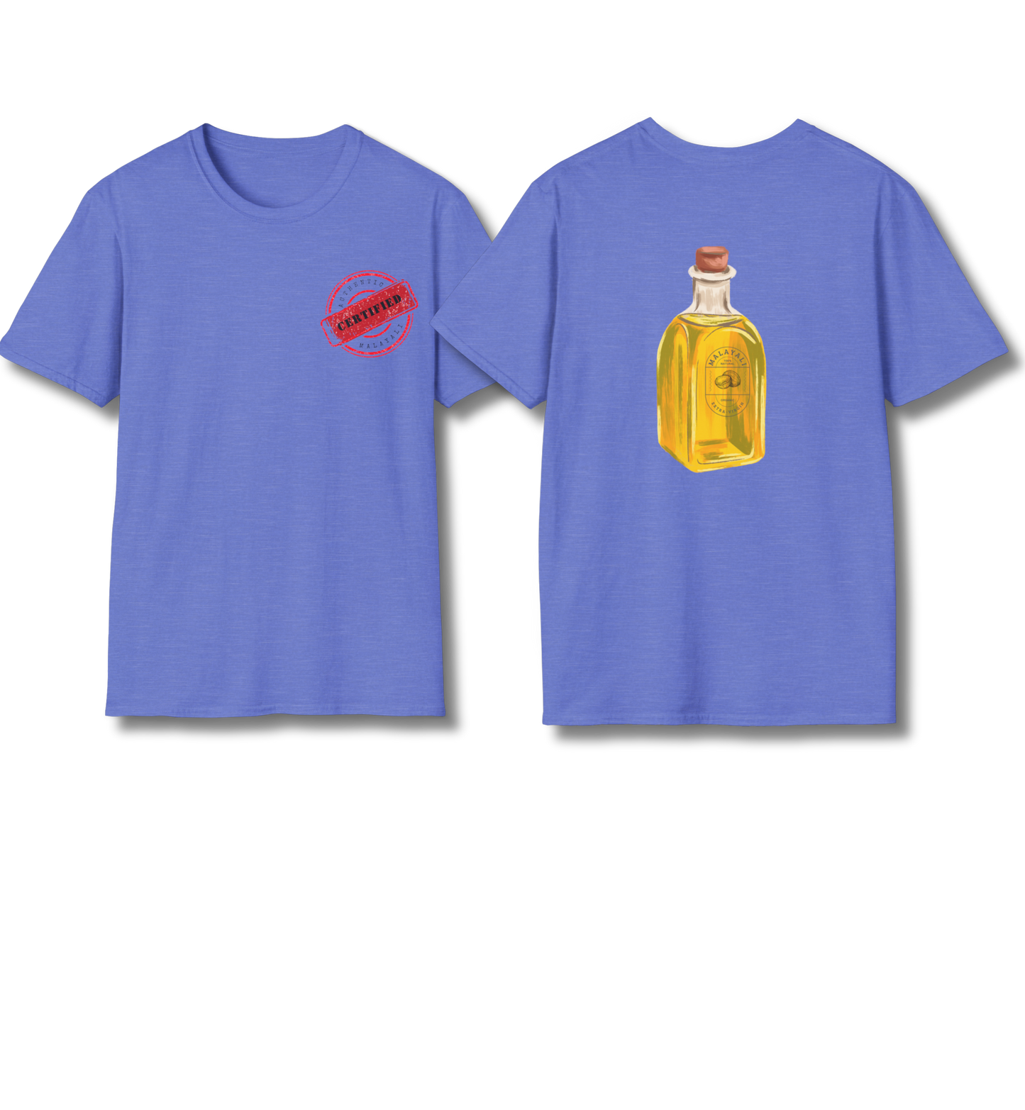 Certified Malayali & Extra-Virgin Backprint  - T Shirt