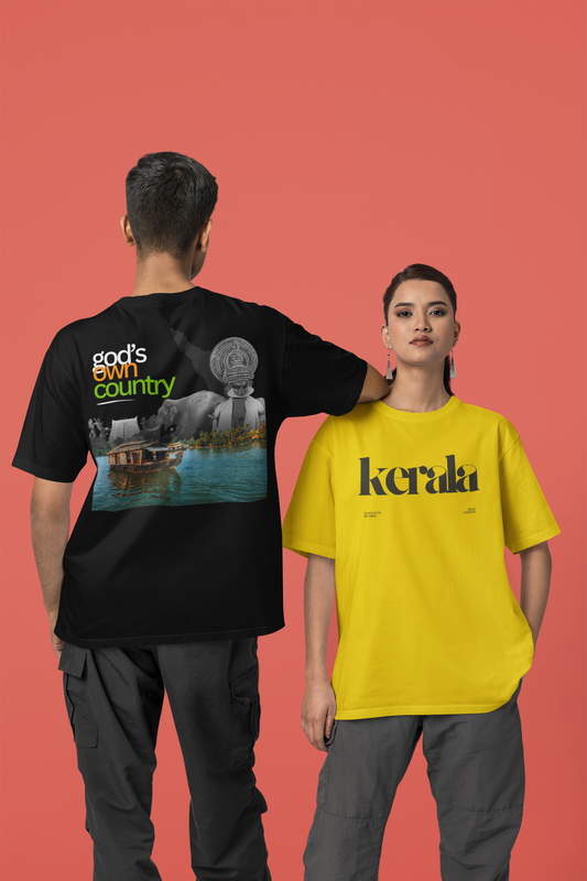 Kerala & God's Own Country Front & back - T Shirt