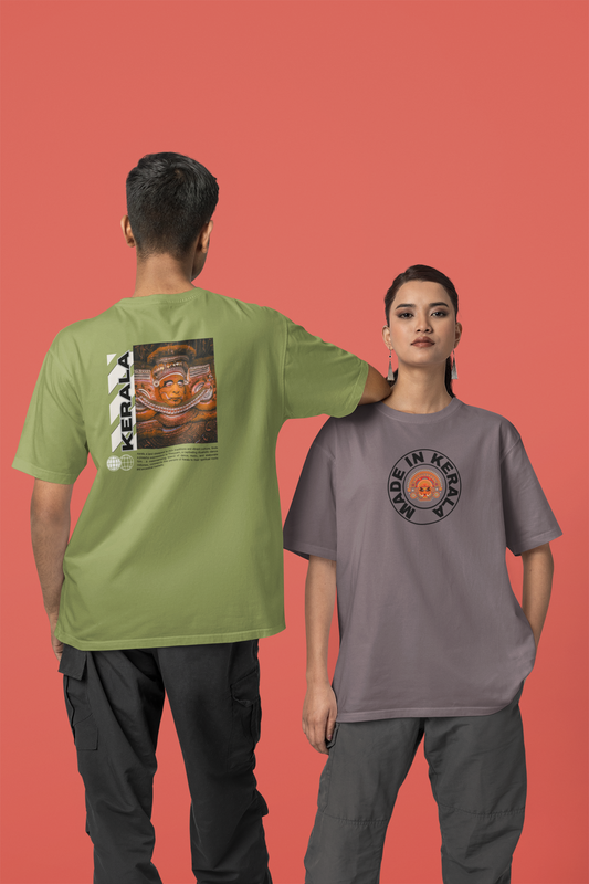 Made In Kerala &  Theyyam Legacy Front n back - T Shirt