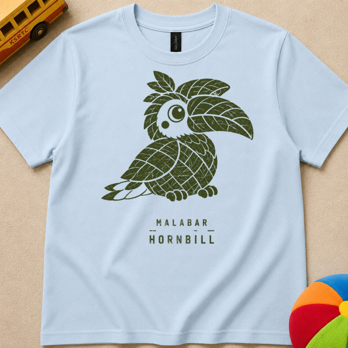 Malabar Hornbill Kids Unisex T Shirt