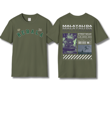 Kerala & Malayali Da - Backprint T Shirt
