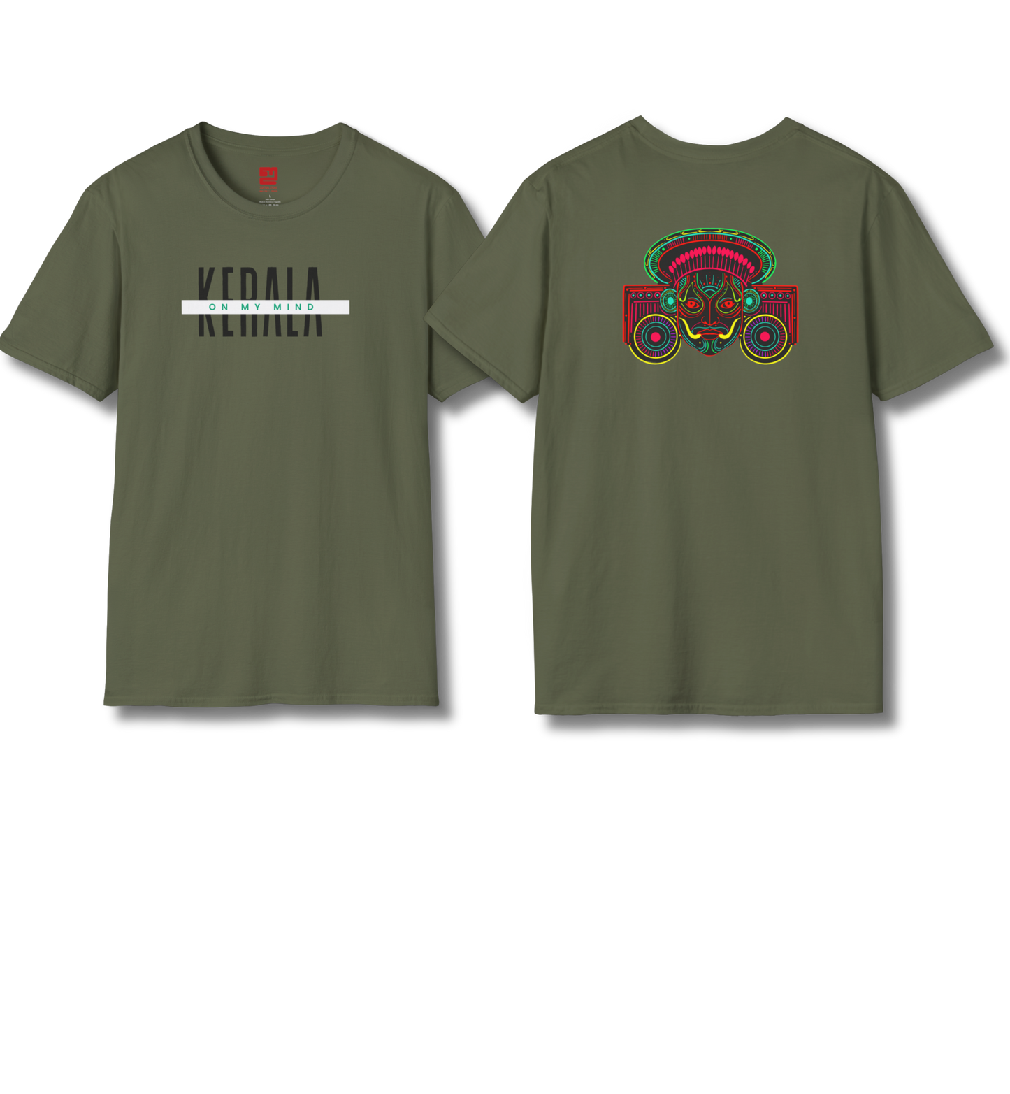Kerala On My Mind & Theyyam  -  Front & Backprint T Shirt