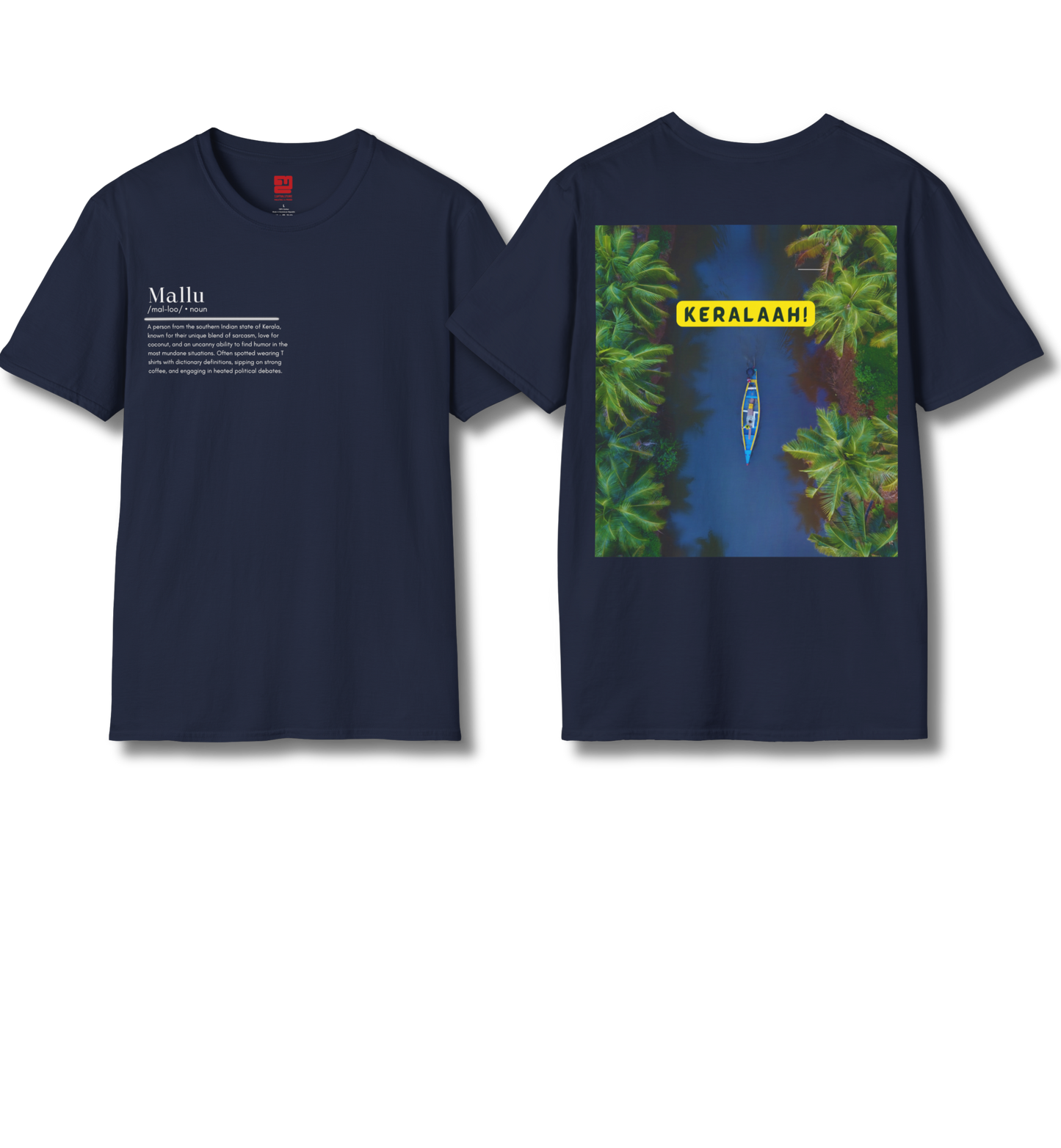 Mallu Definition & Keralaah - Front & Backprint  - T Shirt