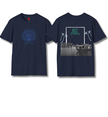 Theyyam & God's Own Backwaters Front & Backprint- T Shirt
