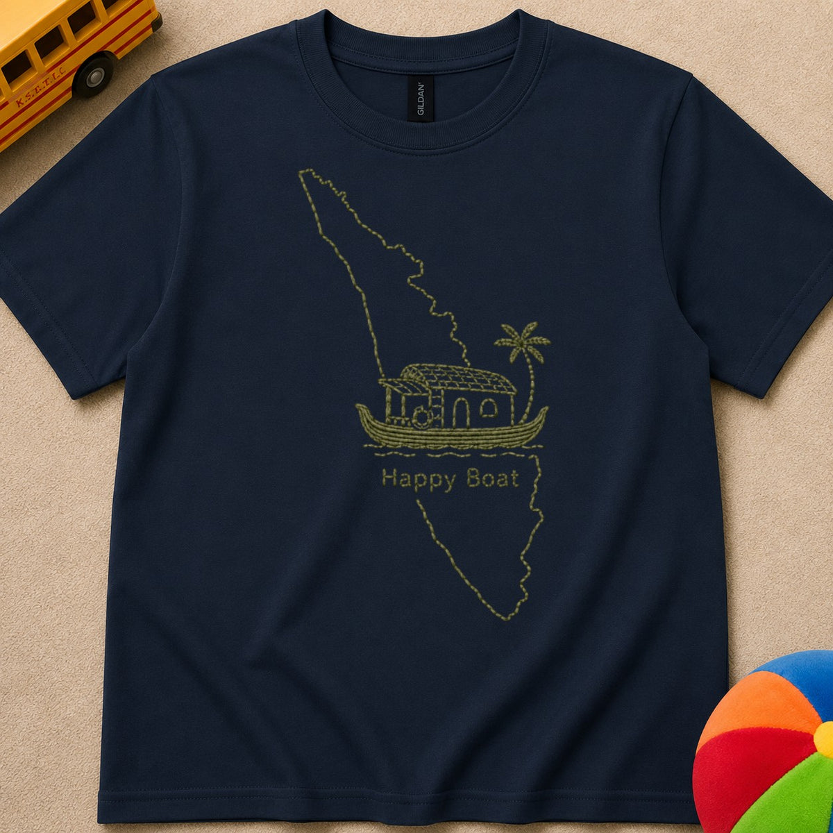 Happy Boat Kids Unisex T Shirt