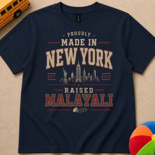 Proud New York Malayali Kids Unisex T Shirt