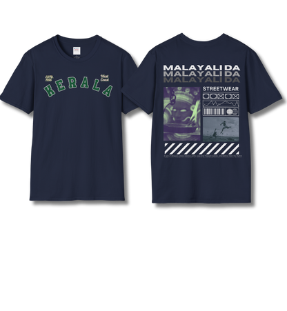 Kerala & Malayali Da - Backprint T Shirt