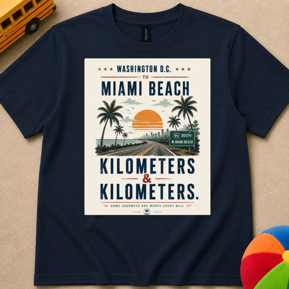 DC To Miami Beach Kids Unisex T Shirt