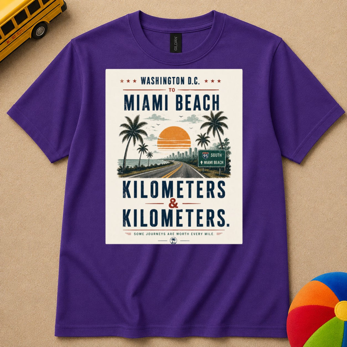 DC To Miami Beach Kids Unisex T Shirt