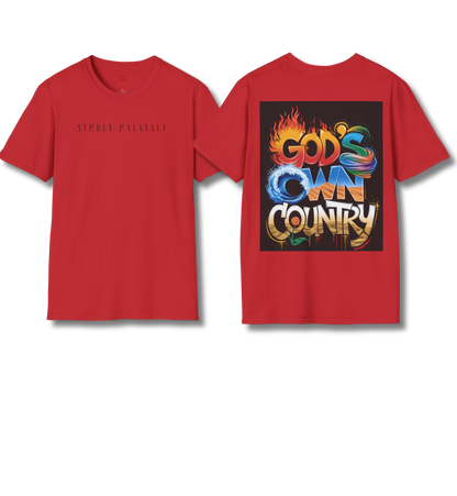 Simbly Malayali & God's Own Country Front & Back print  - T Shirt