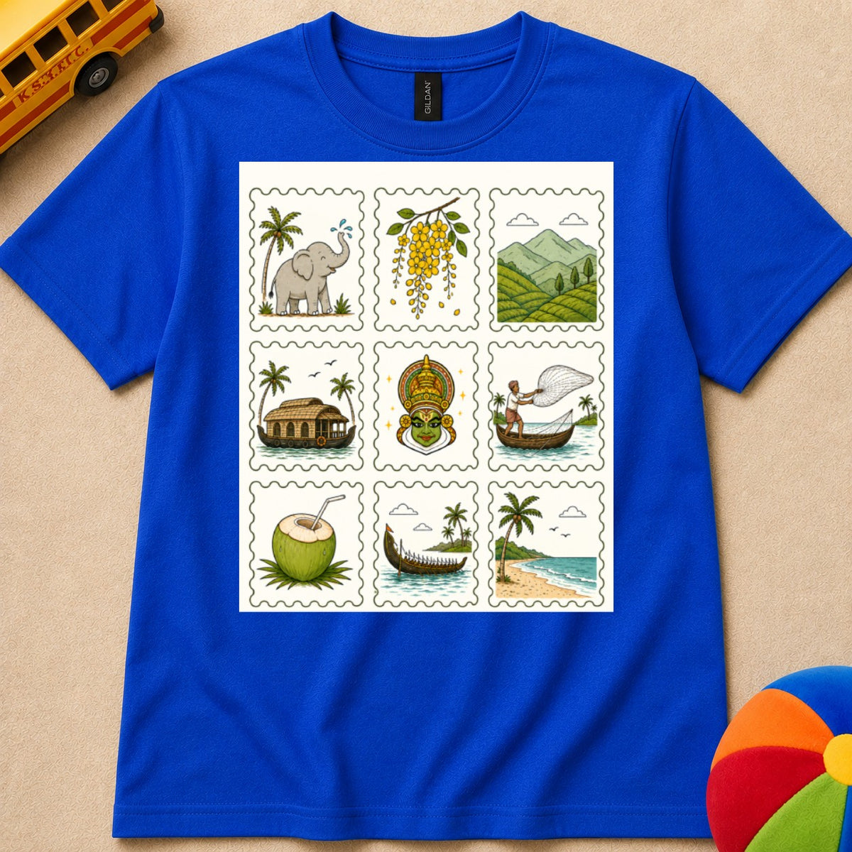 Kerala Stamp  Kids Unisex T Shirt
