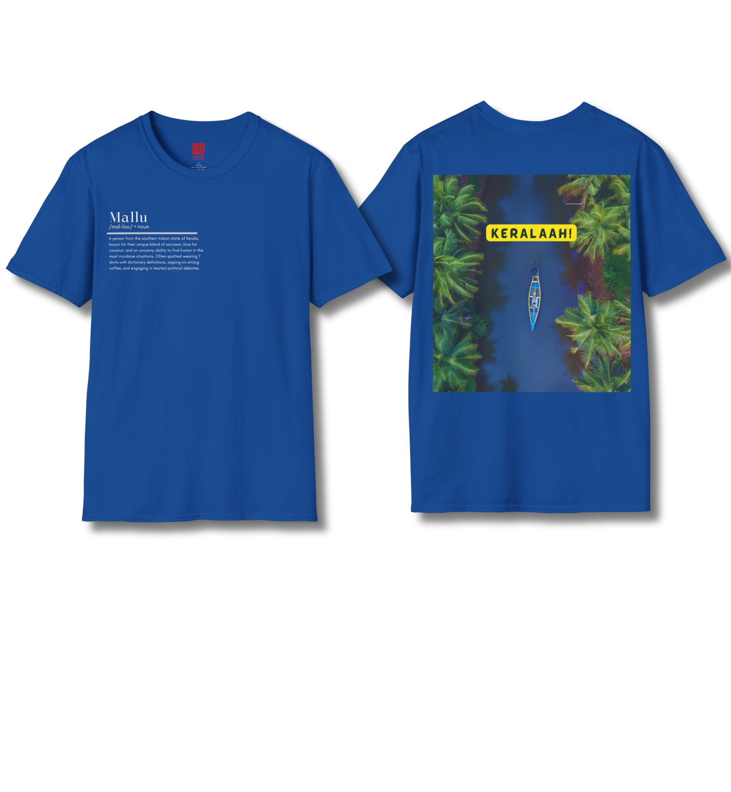 Mallu Definition & Keralaah - Front & Backprint  - T Shirt