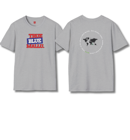 True Blue Mallu & Person from Kerala Backprint - T Shirt