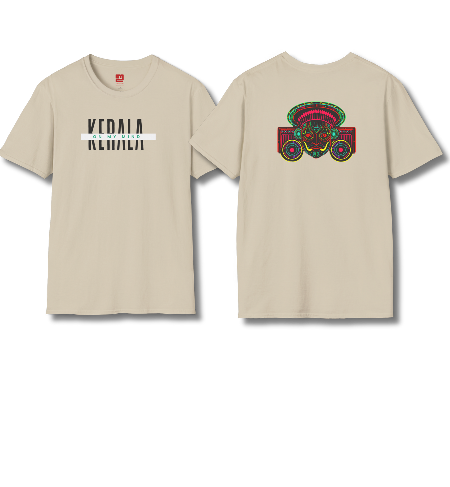 Kerala On My Mind & Theyyam  -  Front & Backprint T Shirt