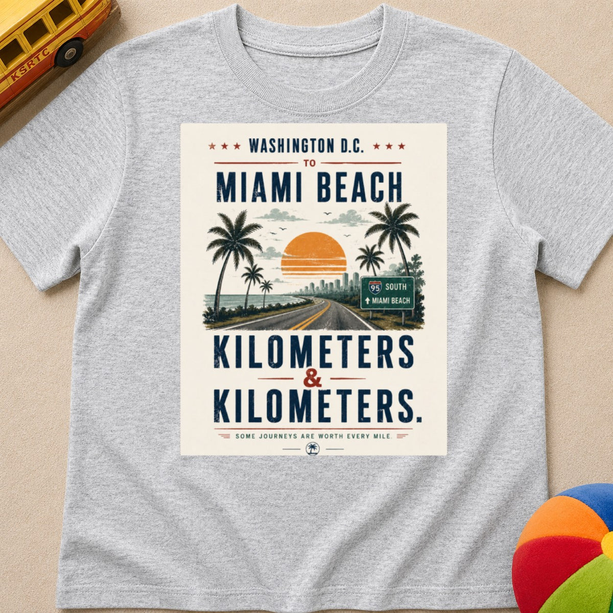 DC To Miami Beach Kids Unisex T Shirt