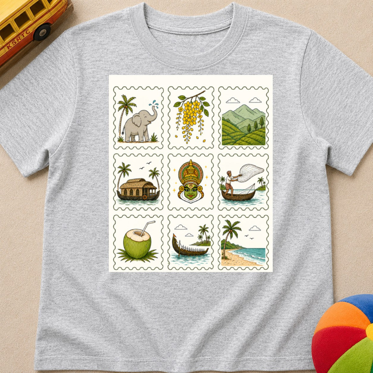 Kerala Stamp  Kids Unisex T Shirt