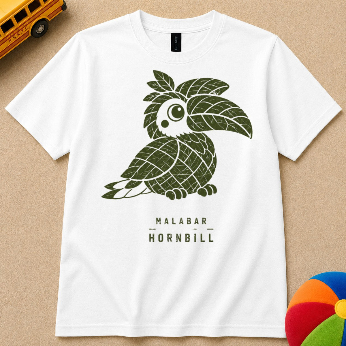 Malabar Hornbill Kids Unisex T Shirt