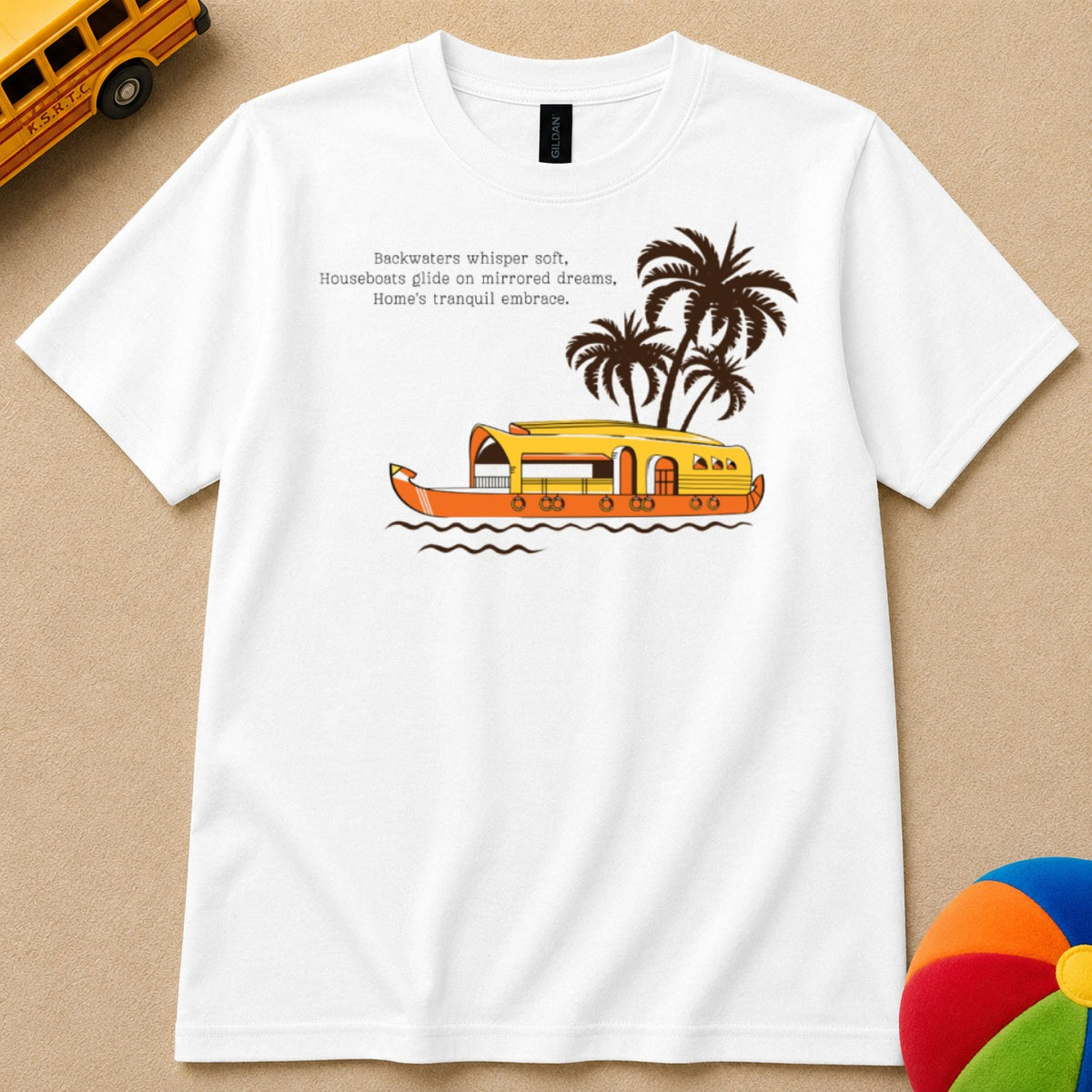 Houseboat Sailing Kids Unisex T Shirt