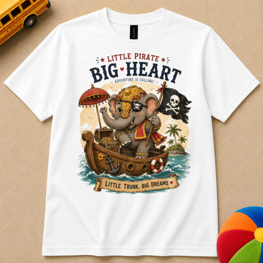 Big Heart Pirate Kids Unisex T Shirt