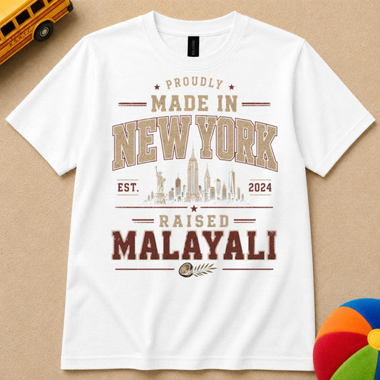 Made in NY Malayali Kids Unisex T Shirt