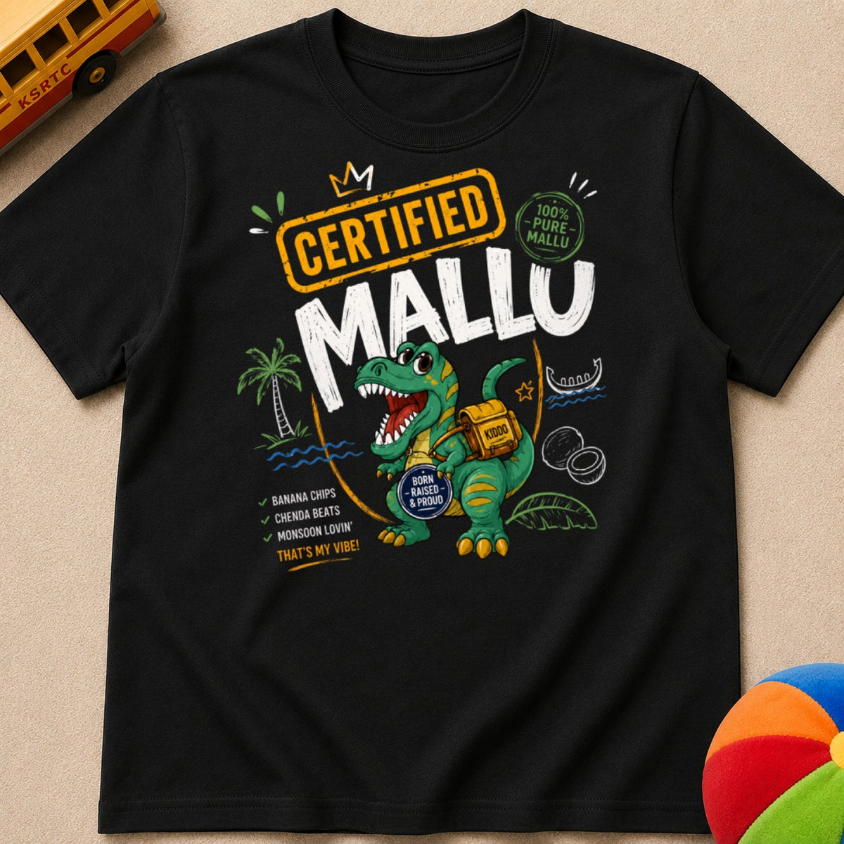 Dino Mallu Kids Unisex T Shirt