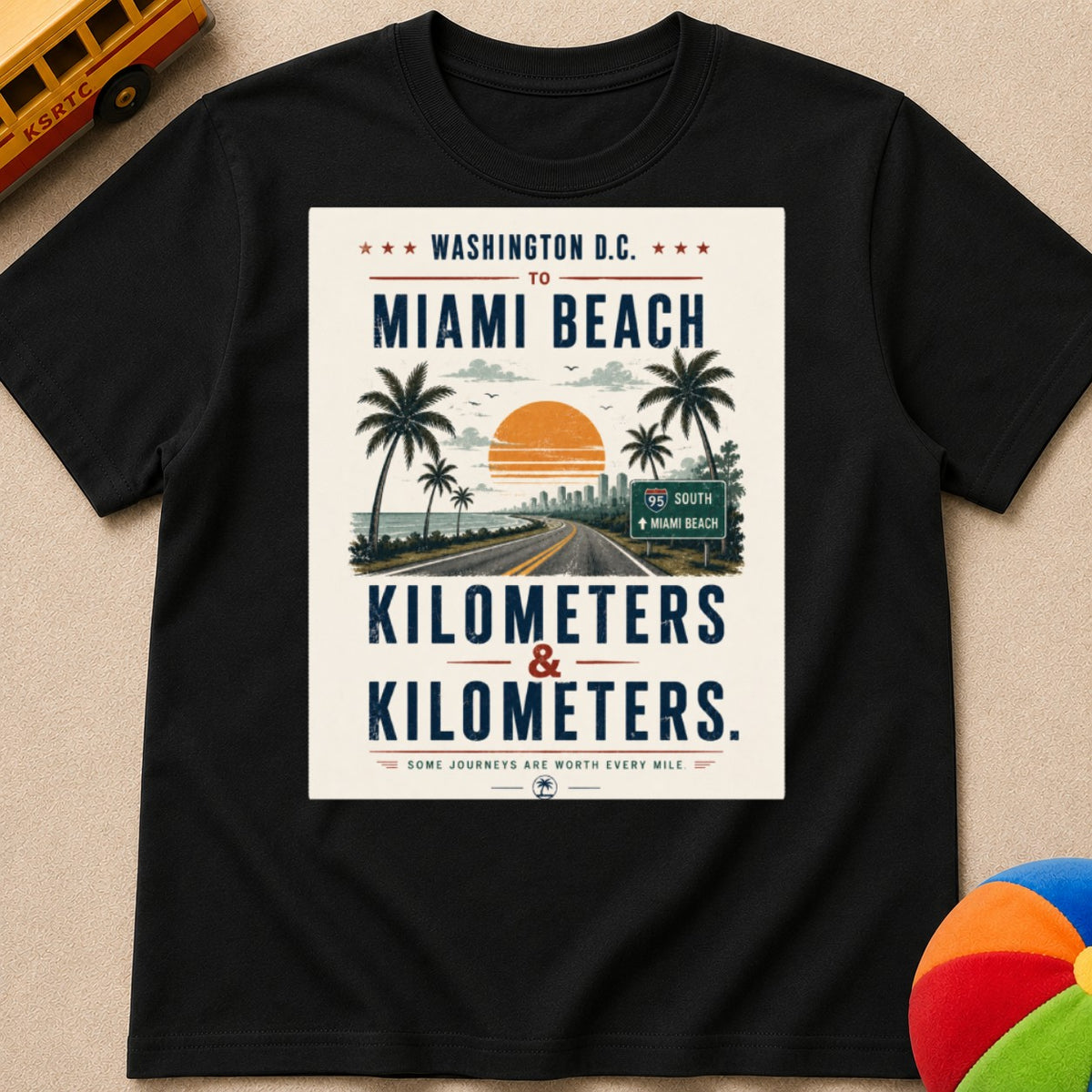 DC To Miami Beach Kids Unisex T Shirt