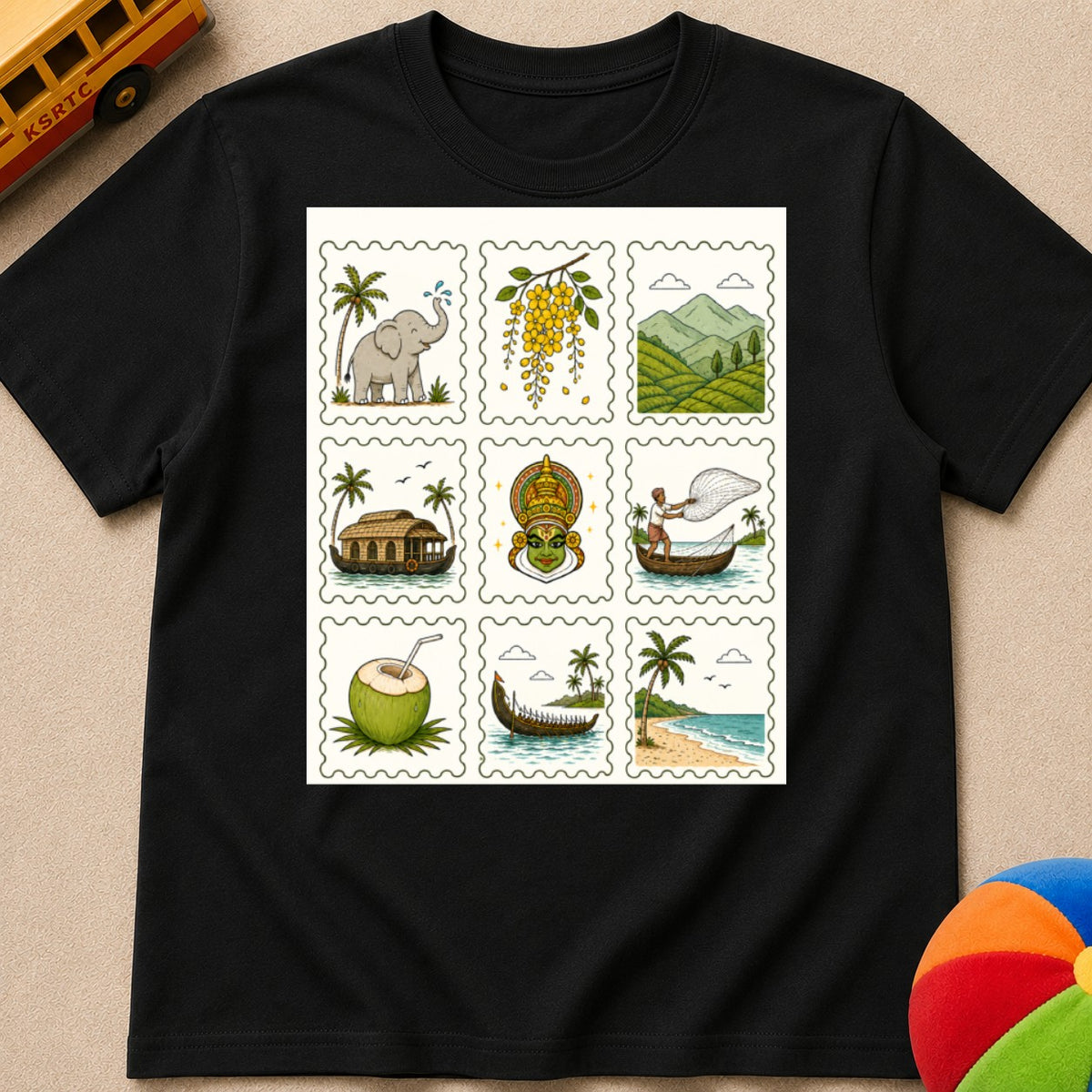 Kerala Stamp  Kids Unisex T Shirt