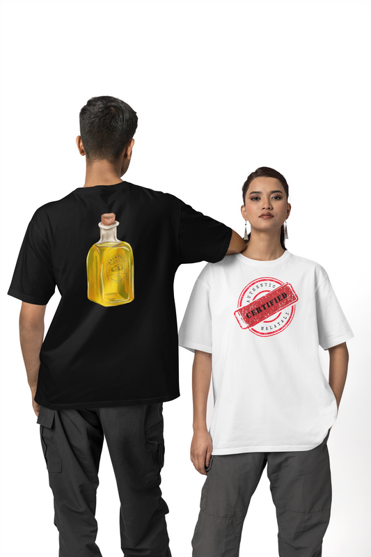 Certified Malayali & Extra-Virgin Backprint  - T Shirt