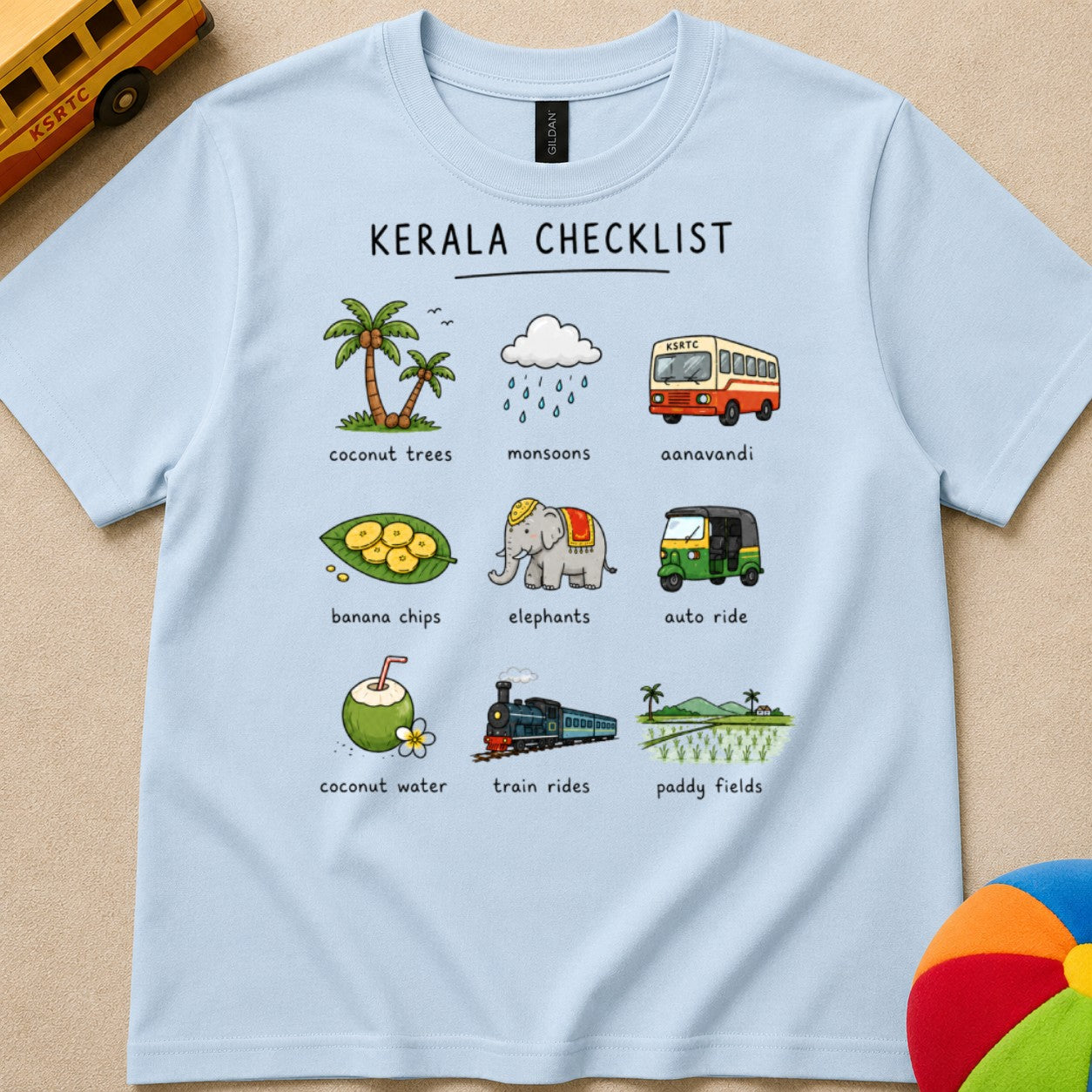Kerala Checklist Kids Unisex T Shirt