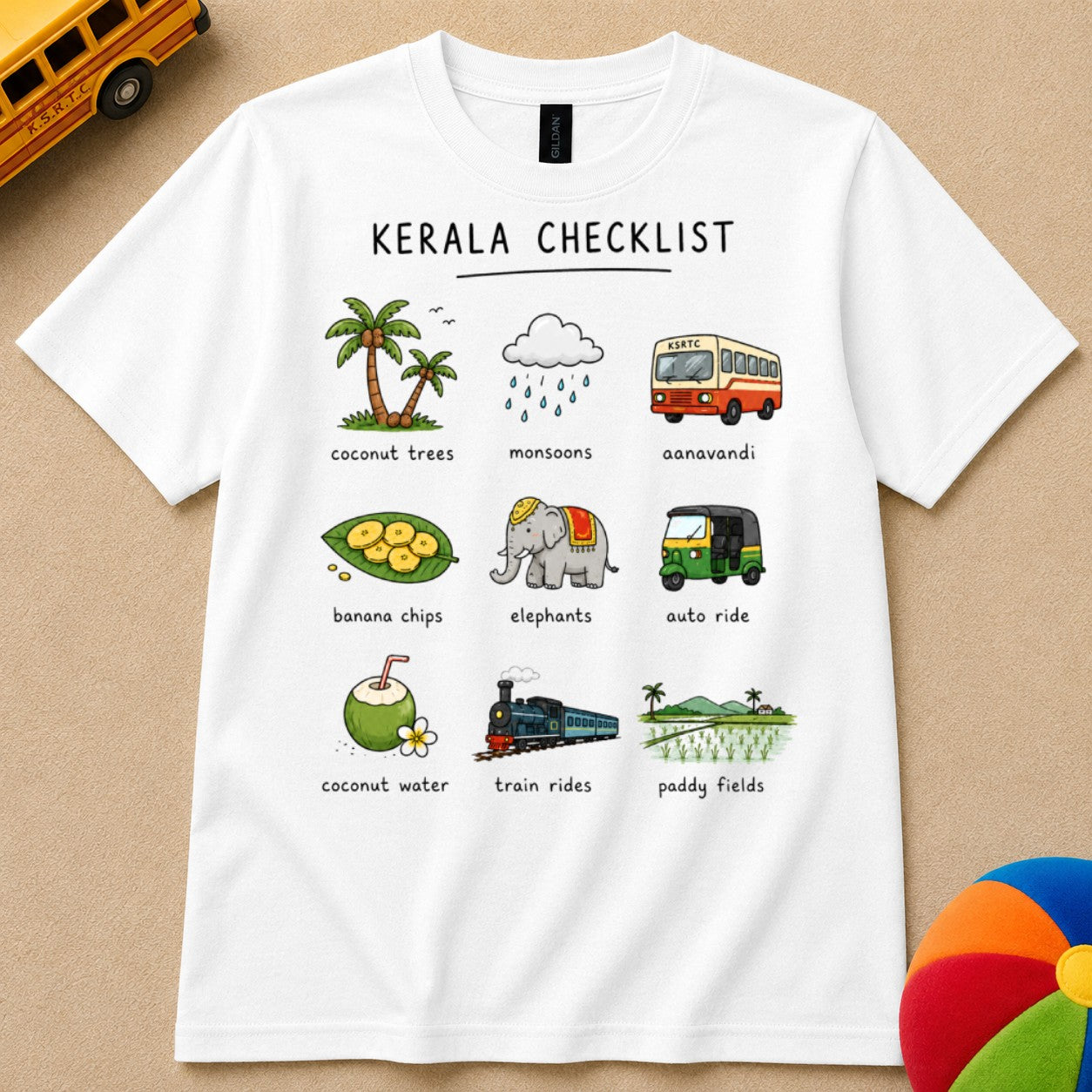 Kerala Checklist Kids Unisex T Shirt