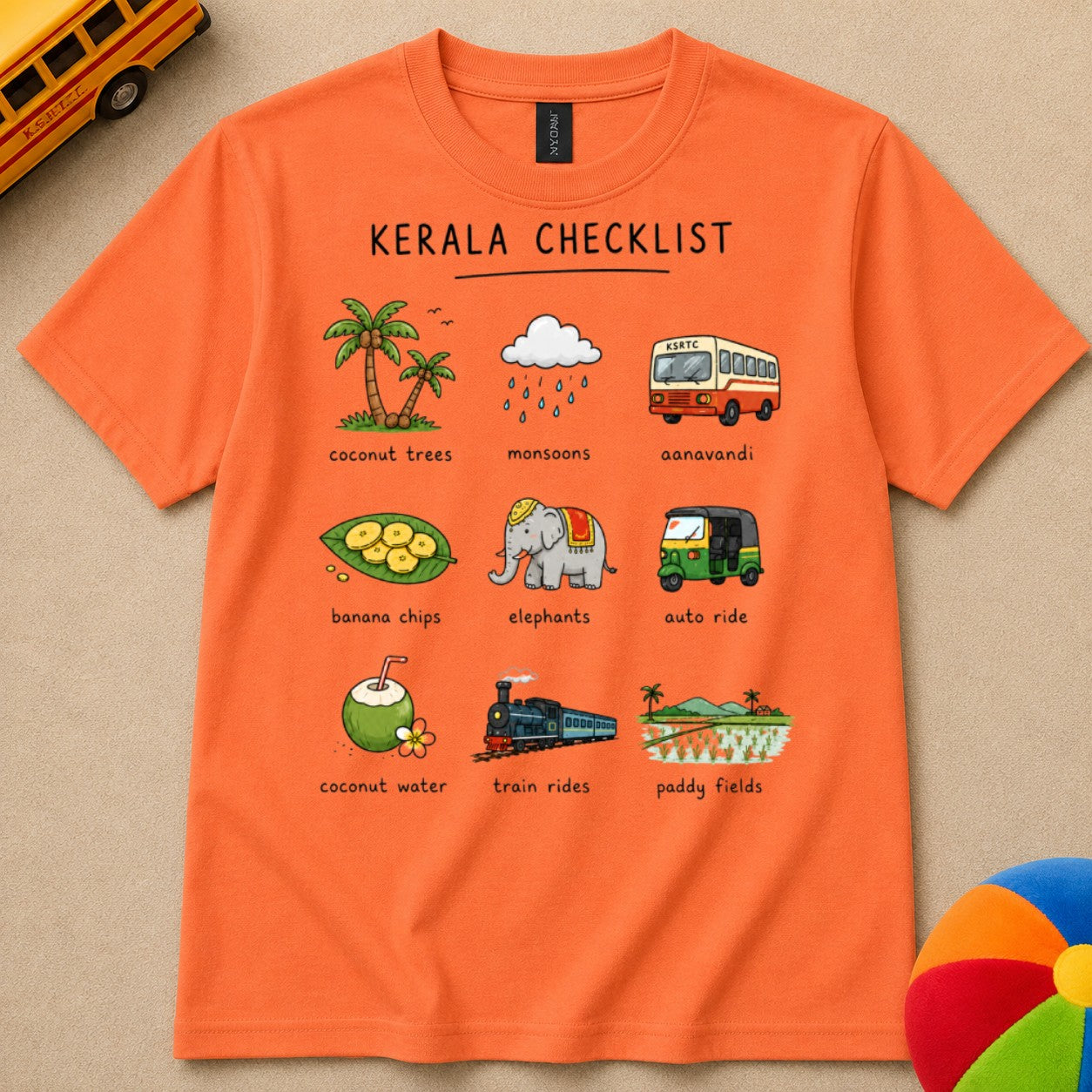 Kerala Checklist Kids Unisex T Shirt