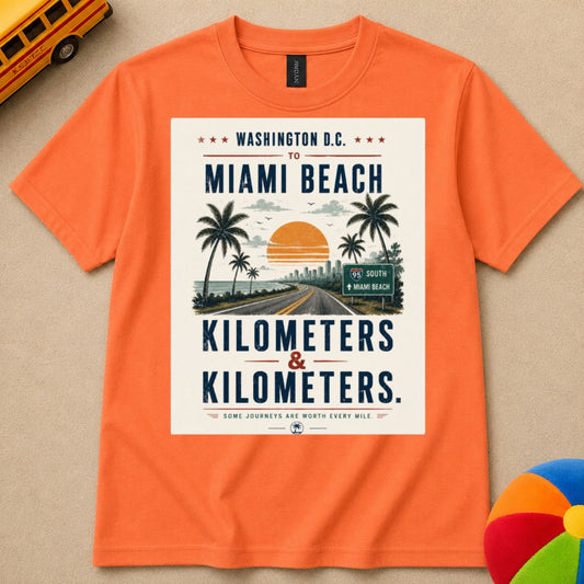 DC To Miami Beach Kids Unisex T Shirt