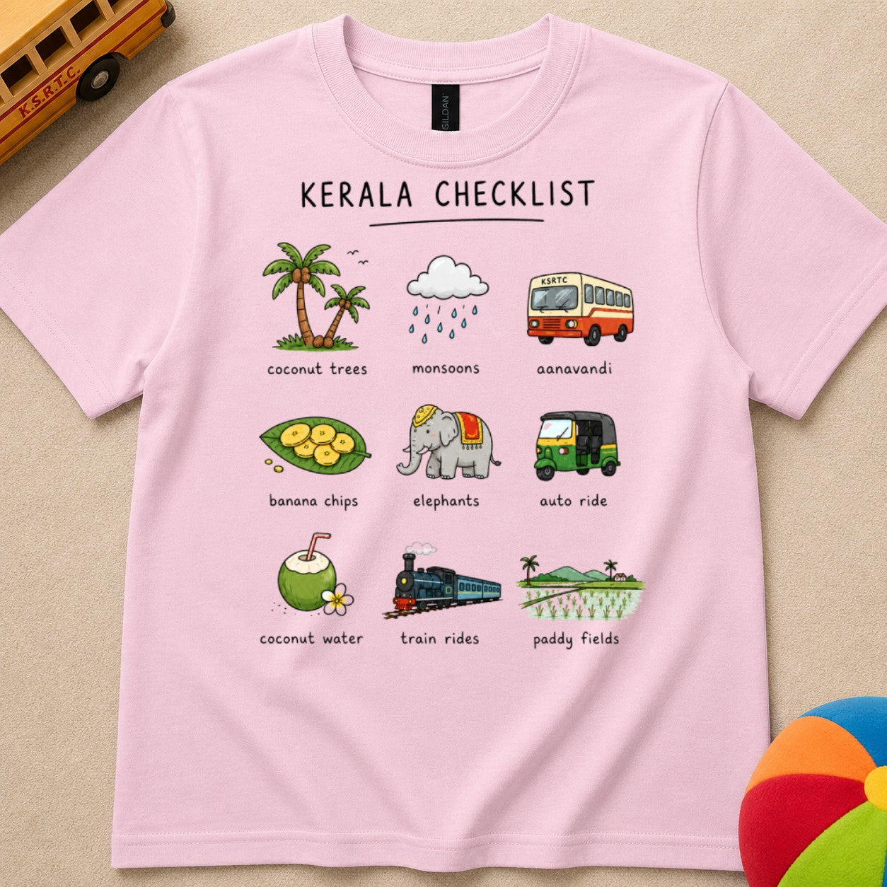 Kerala Checklist Kids Unisex T Shirt