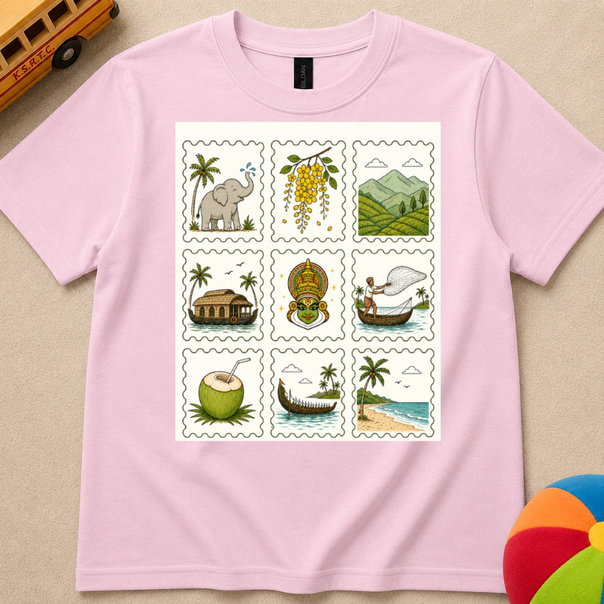 Kerala Stamp  Kids Unisex T Shirt