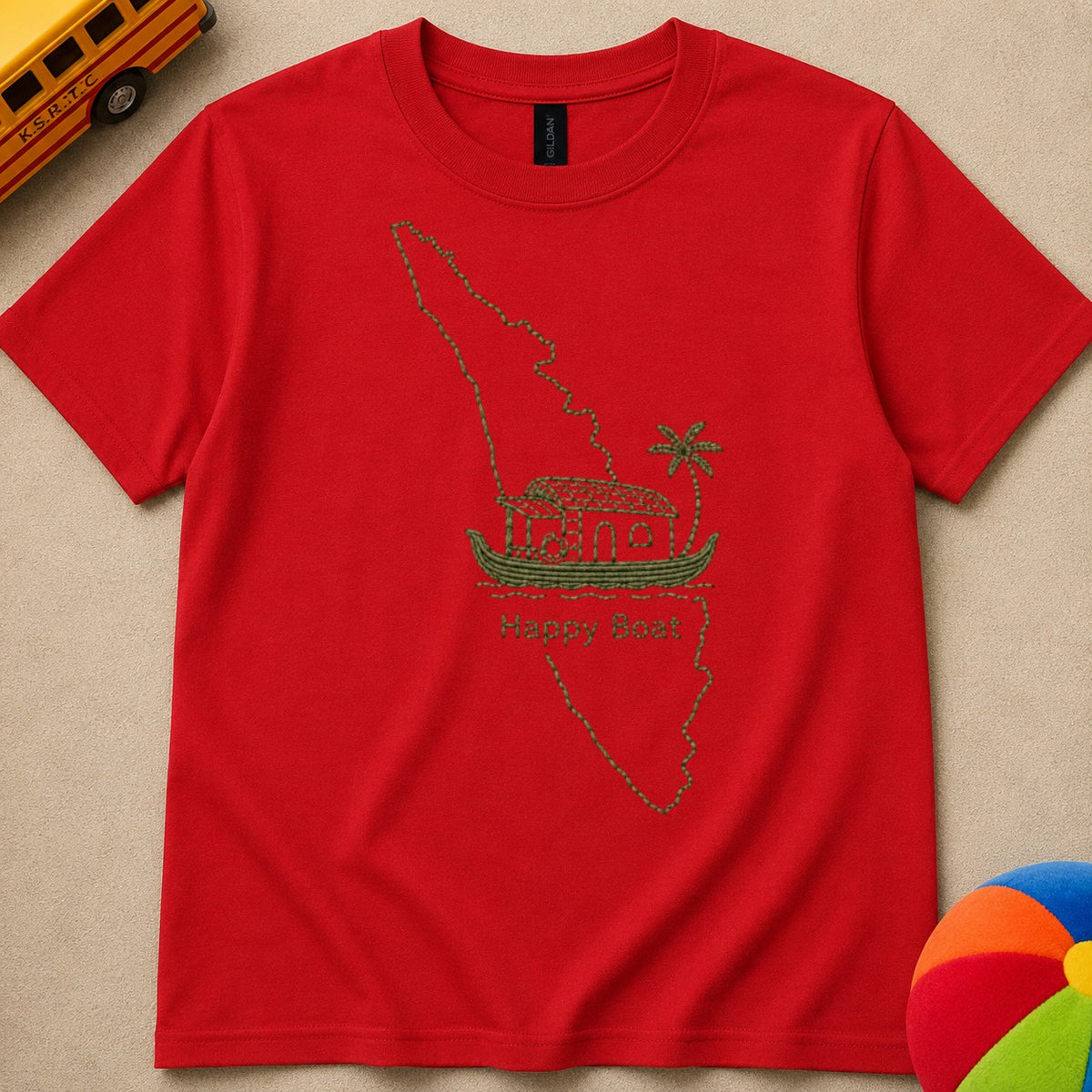 Happy Boat Kids Unisex T Shirt