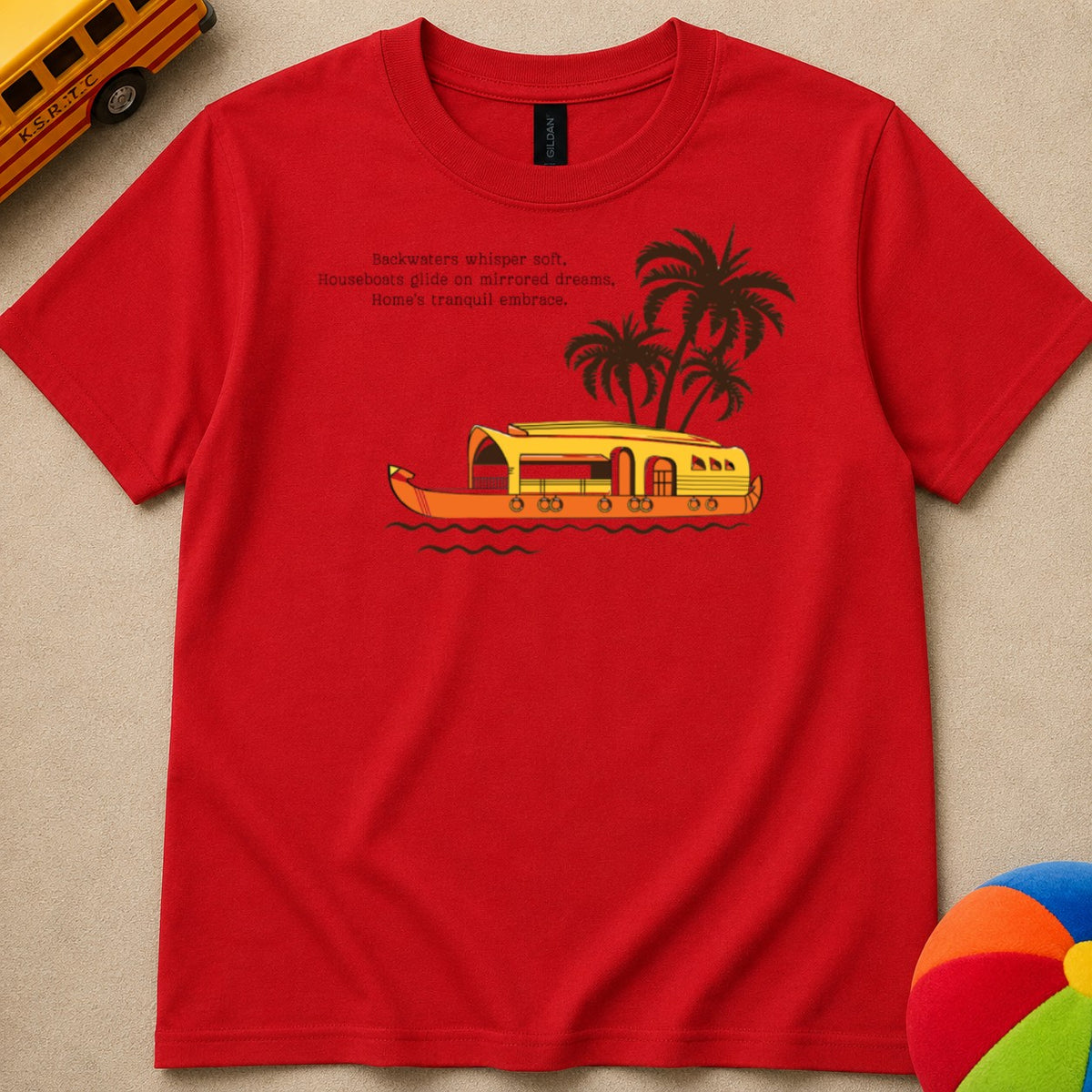 Houseboat Sailing Kids Unisex T Shirt