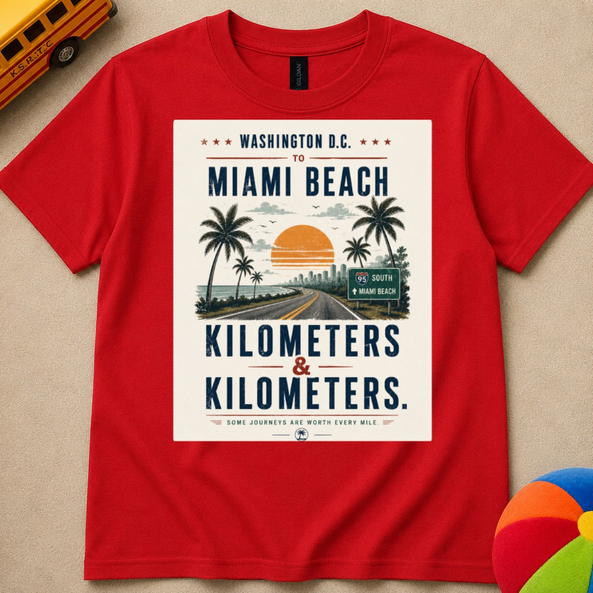DC To Miami Beach Kids Unisex T Shirt