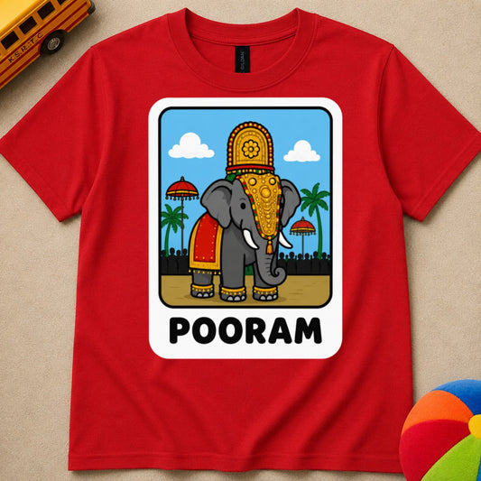 Pooram Elephant Kids Unisex T Shirt