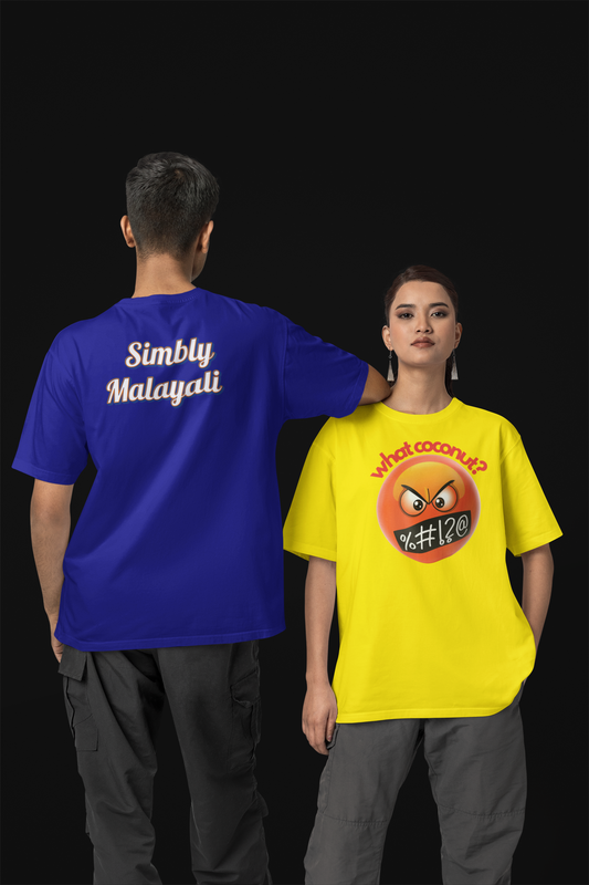 What Coconut & Simbly Malayali front n backprint - T Shirt
